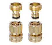 LIKAGE brass quick connect front view showing solid construction and reliability