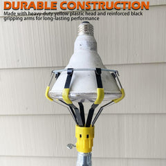 LikeLion tool in use on an outdoor floodlight reducing ladder need