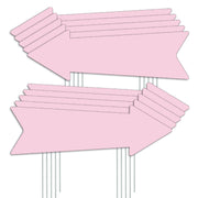 LIKOSEA front view of ten pink arrow signs showing clear direction and easy identification
