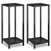 Lilybud front view of metal plant stand showing sleek profile and sturdy support