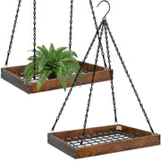 Lilybud--lily front view of hanging planter showing sturdy frame and pot support