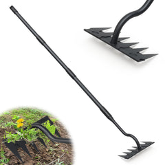 Lilyvane front view showing weeder head and long handle for ergonomic reach