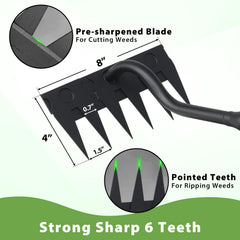 Lilyvane extended handle in garden for less bending and improved posture