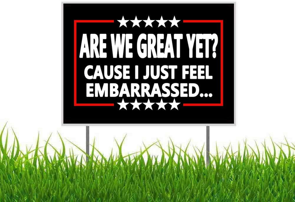 Limecute front view yard sign showing message and easy curb appeal
