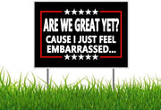 Limecute front view yard sign showing message and easy curb appeal