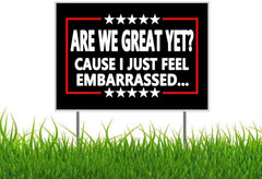 Limecute front view yard sign showing message and easy curb appeal