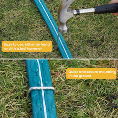 LINEX hose in use along garden bed giving even watering benefits