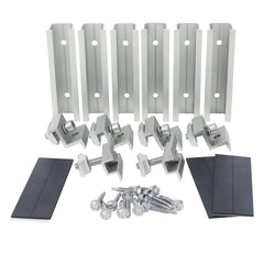 Link Solar front packaging showing complete two-panel mounting kit for easy install
