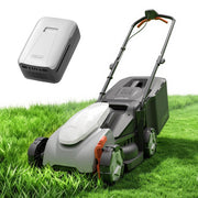 LiTHELi front view showing compact mower and maneuverability benefit