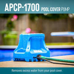 Little Giant APCP-1700 discharge connection with hose adapter for flexible drainage