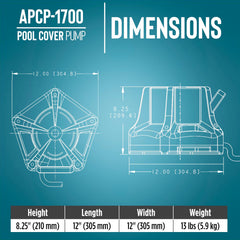 Little Giant APCP-1700 weighted base close-up offering stable placement