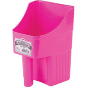 Little Giant front profile feed scoop showing enclosed shape and spill reduction benefit