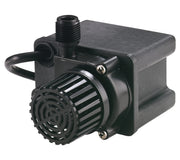 Little Giant pump front view showing compact housing and easy placement benefit