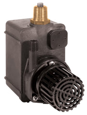 Little Giant front view of pump showing compact housing and durable build benefit