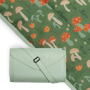 Little Unicorn front view showing Woodland Mushroom pattern and full coverage benefit