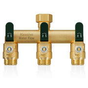 LNEZCDB front view showing durable brass body and green finish benefit: clear identification