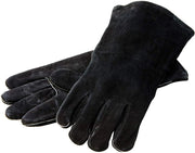 Lodge gloves front view showing 18-inch length and secure fit for protection