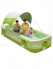 LOMOTIVE front view with canopy showing shaded family fun