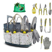 LONCHAN floral tote front view showing organized pockets and easy transport benefit