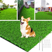 LOOBANI front view of 4x6ft turf showing realistic green lawn benefits
