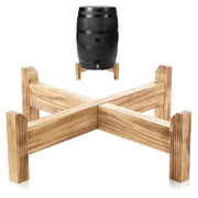 Lounsweer stand front view showing sturdy elevated base and stable support