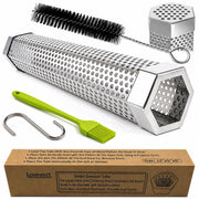 LOVEERCT smoke tube front view showing hexagon shape and stainless finish for stable smoking