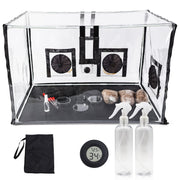 Lovely Ran front view of large still air box showing clear PVC benefits