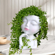 LovTocTic front profile planter showing thoughtful face and décor charm