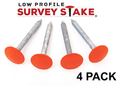 LOW PROFILE SURVEY STAKE installed flush in ground reduces mowing interruptions