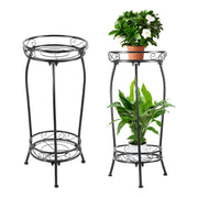 LOYAL TIGER front view of two-pack plant stands showing compact design and tidy display