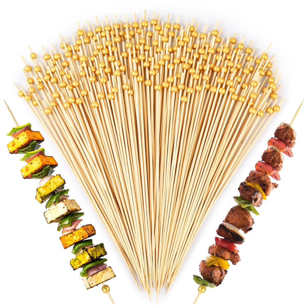 LOYIM front packaging showing 100 gold pearl skewers and quantity benefit