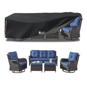 LSongSKY front view of full covered patio set showing full protection