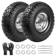LTNICER front view showing both tires and steel rims for dependable replacements