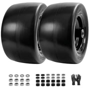 LTNICER front view wheel assembly showing smooth tread for lawn protection
