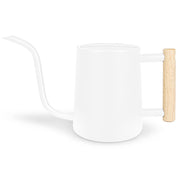 LTSUMI white watering can front view showing sleek design and decorative benefit