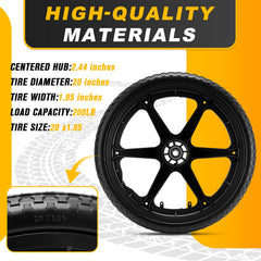 Lucky Seven solid rubber tread texture showing puncture-resistant benefit