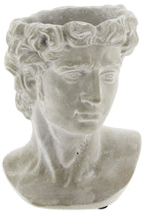Lucky Winner front view of Greek bust planter showing classical profile and elegance