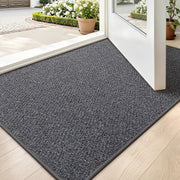 LUMI front view of charcoal entrance mat showing clean look and protection