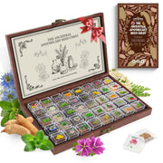 LUSH&DEW chest front view showing compact wooden box and clasp for organized storage