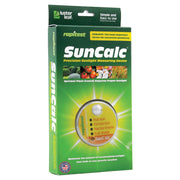 Luster Leaf SunCalc front view showing display and controls, helps place plants correctly