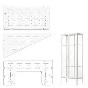 LUVCOSY front view of clear acrylic shelf showing fit and light benefit