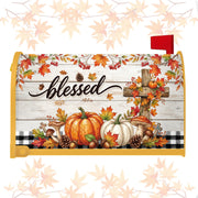 Luvsweets front view mailbox cover showing autumn design and curb appeal