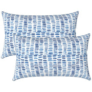 LVTXIII front view of pebble blue lumbar pillows showing color and shape for styling