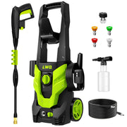 LWQ pressure washer front view showing compact design and portability benefit