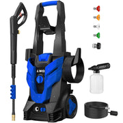 LWQ pressure washer front view showing compact design and control panel for easy handling