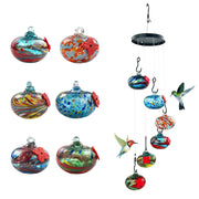 LXliangxin front view feeder showing six colorful glass ports and decorative appeal