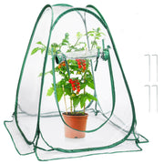 Lyellfe front view clear PVC greenhouse showing quick setup and plant protection