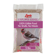 Lyric bag front view showing product name and 5 lb size, promotes no-waste feeding