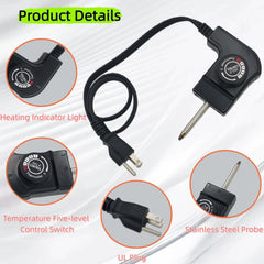 LZXQYMX heavy-duty 16AWG cord and standard plug demonstrating reliable power delivery