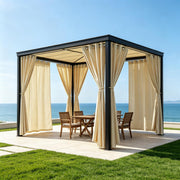 LZY front view on patio showing full coverage and modern look